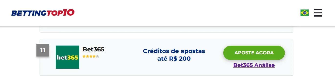 selecione casa de aposta Visa