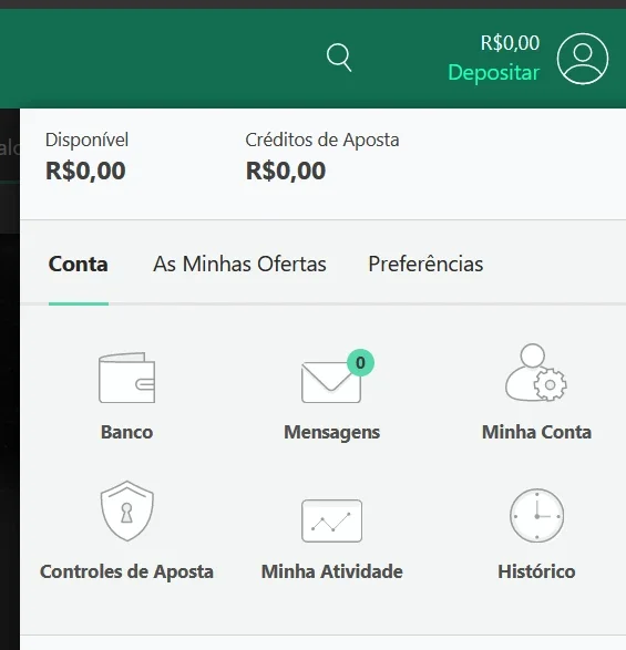 seçao deposito Visa