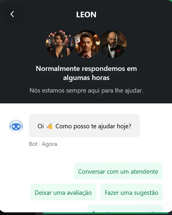 imagem chat bot LEON