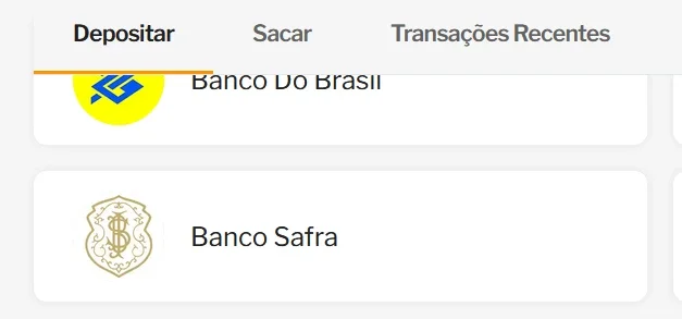 escolha o método Banco Safra